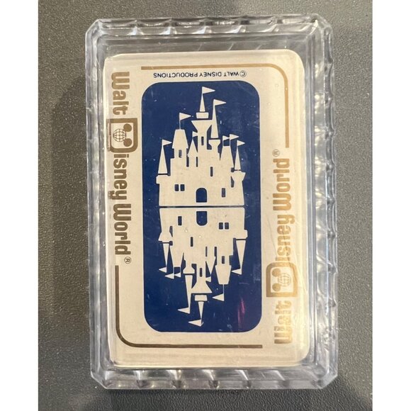 Vintage Walt Disney World Cinderella Castle Miniature Playing Cards‎ W Case NEW - Picture 1 of 5